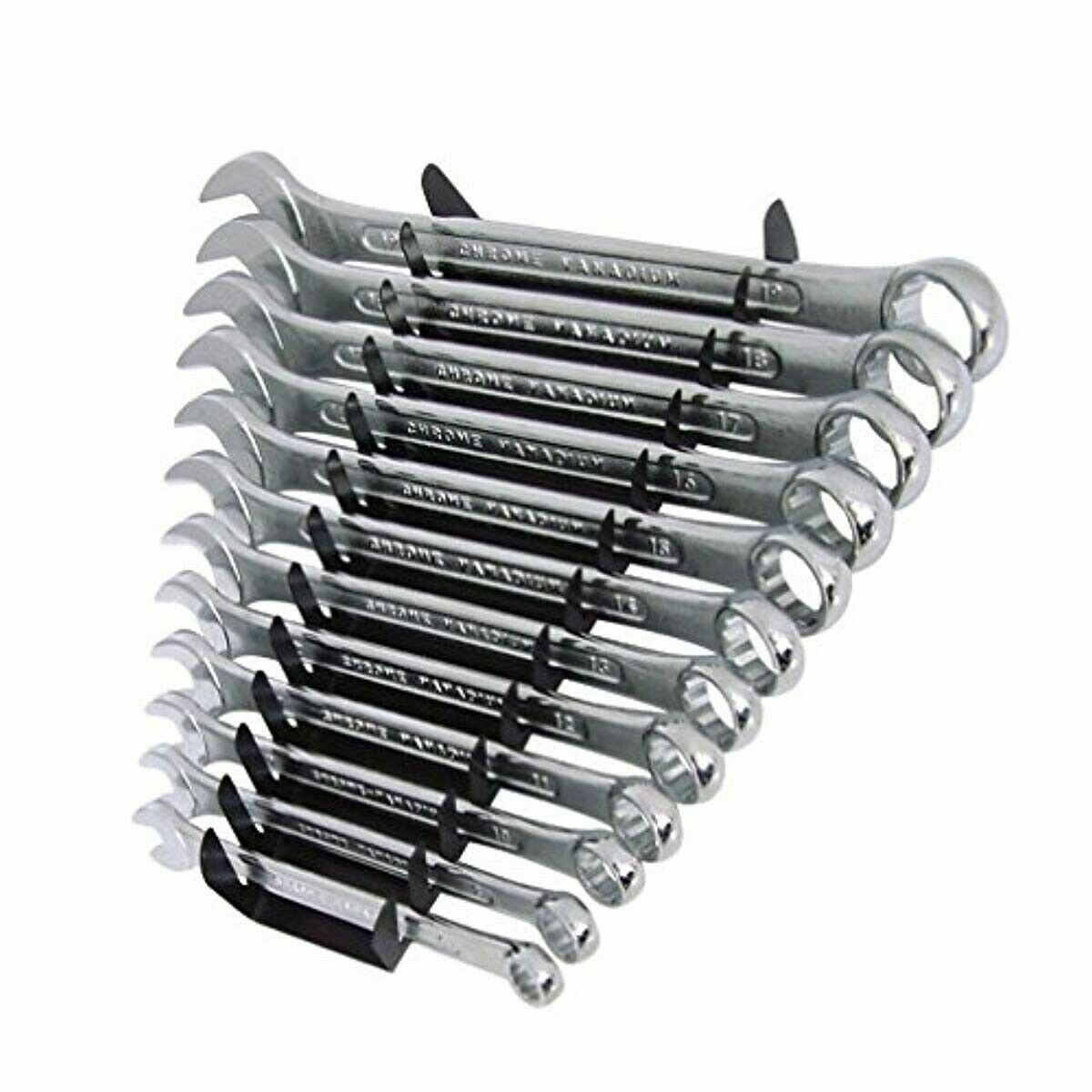 Silverline SP1236 Combination Spanner, 8-19 mm - 12 Pieces Set Polish finish