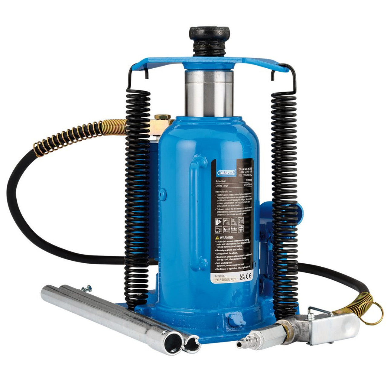 Draper 26780 air bottle jack, 20 tonne