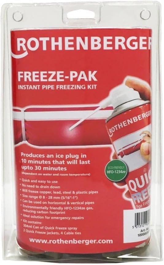 Rothenberger 64004 500g Freeze-Pak Pipe Freezing Spray
