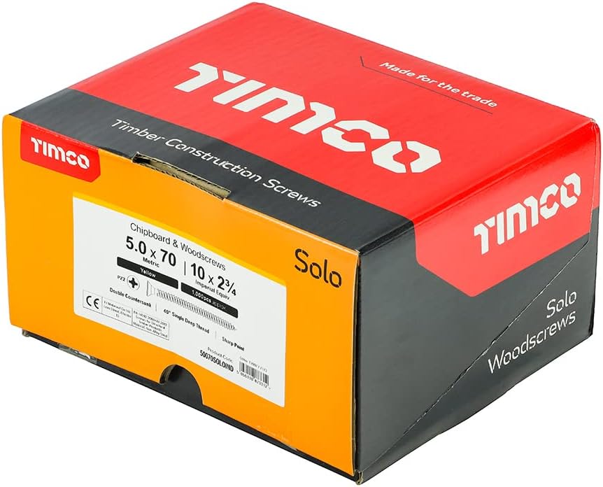 TIMCO Solo Chipboard & Woodscrews - Industry Pack - PZ - Double Countersunk