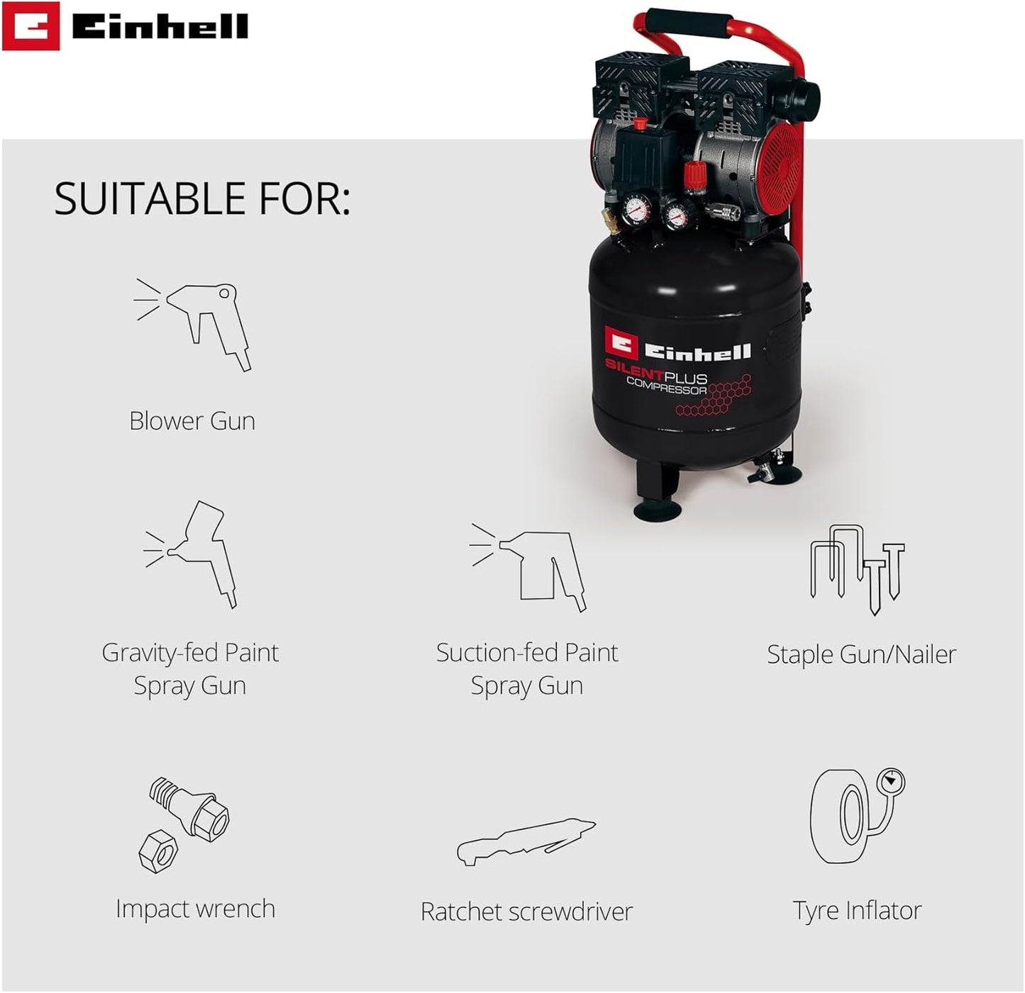 Einhell Air Compressor TE-AC 135/24 Silent Plus