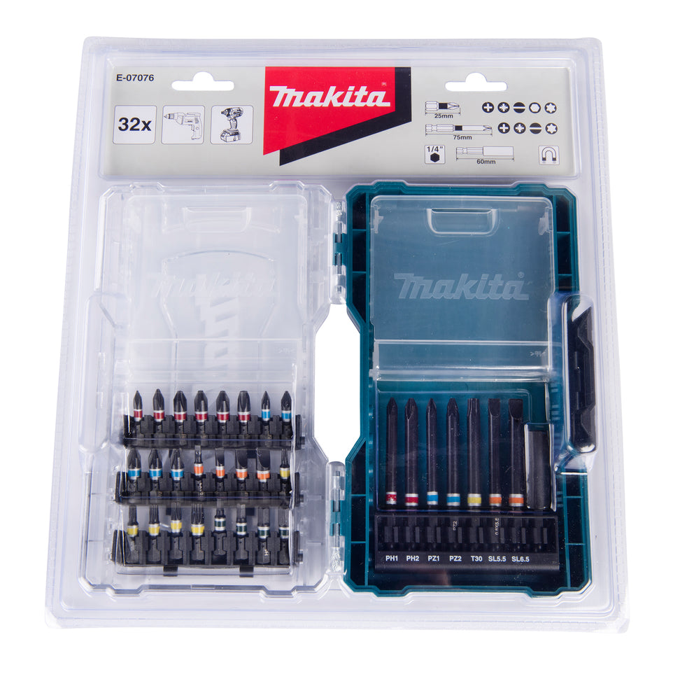 Makita E-07076 screw bit set 32 pcs