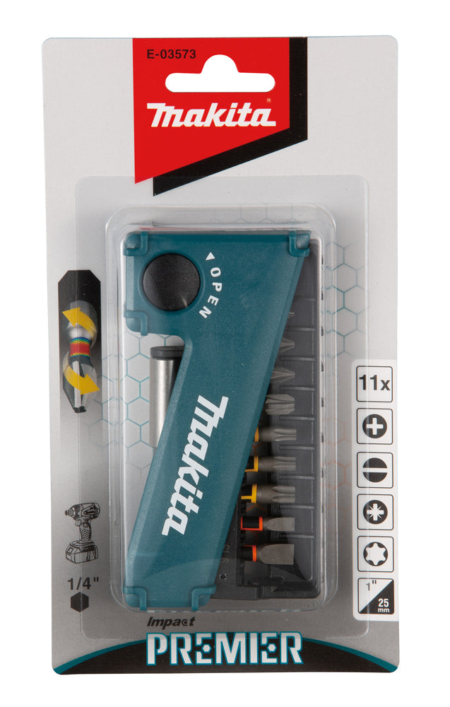 Makita Torsion screw bit set Impact Premier, 11 pcs