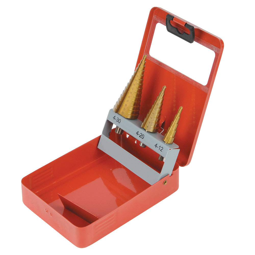 Silverline 282620 Titanium-Coated HSS Step Drill Set 3pce 3pce