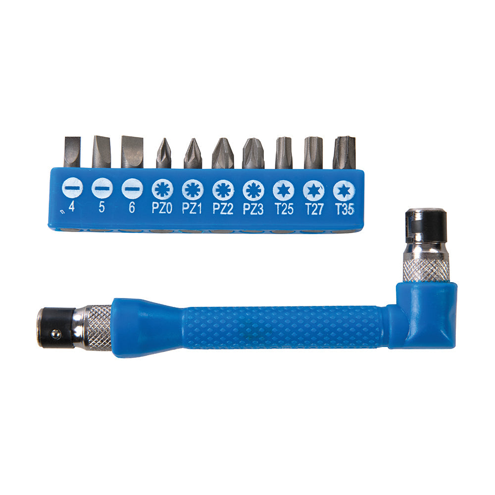 Silverline 599368 Angle Screwdriver Bit Holder Set 12pce 12pce