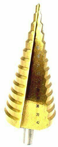 Step Cone Drill HSS 4341 Titanium Steel Drill Bit Hole Cutter 4mm - 42mm DR037
