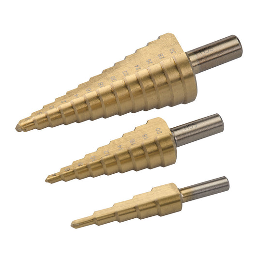 Silverline 282620 Titanium-Coated HSS Step Drill Set 3pce 3pce